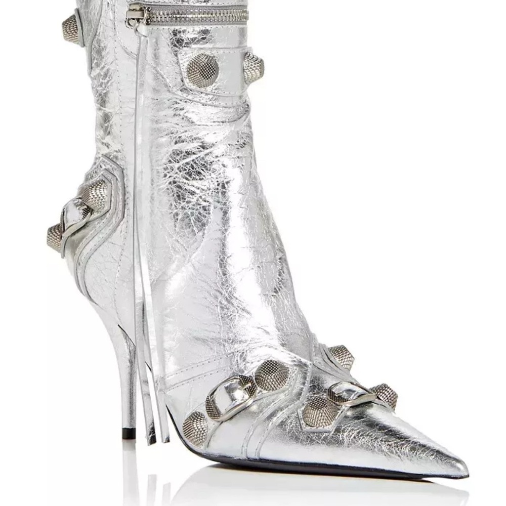 Silver Metallic Women's Ankle Boots